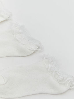 Dantel Detayl? K?z ?ocuk Patik ?orap 3l?