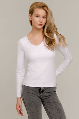 Арт. 12802/4 Лонгслив облегающий 44-50 (4 шт) Цвет:белый