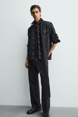 STUDDED STRAIGHT-LEG JEANS - Zara фото 14