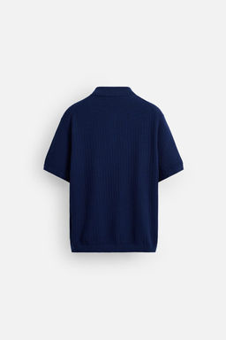 RIBBED KNIT POLO SHIRT - Zara фото 16