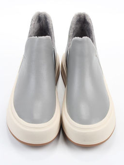 01-XKL24-069R GRAY/BLUE Ботинки демисезонные женские (натуральная кожа, байка)