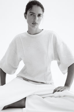 Top de corte holgado en punto fino - H&m фото 4