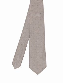 Бежевый шелковый галстук - Cacharel фото 3