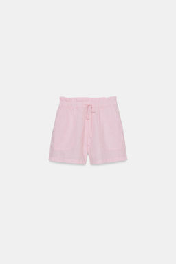 SHORTS LINO 100% ZW COLLECTION / Malva claro - Zara фото 4