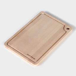 Доска разделочная деревянная с канавкой, 33221,5 см, берёза - Доляна фото 4