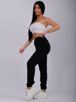 Джоггеры "Селена 2" чёрные, футер 2-х нитка начес