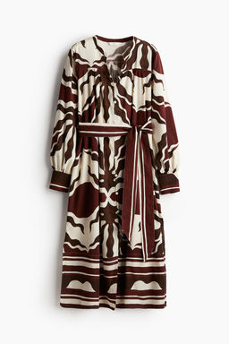 Vestido caftan con cinturon de anudar - H&m фото 5