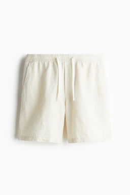 Pantal?n corto en mezcla de lino Relaxed Fit