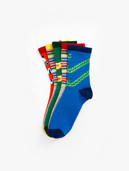 Desenli Erkek ?ocuk Soket ?orap 5li