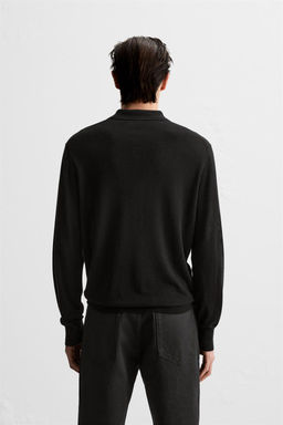 LIGHTWEIGHT WOOL AND CASHMERE KNIT POLO SHIRT - Zara фото 12
