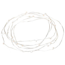 Электрогирлянда 2 м, 20 ламп, на батарейках, белый теплый