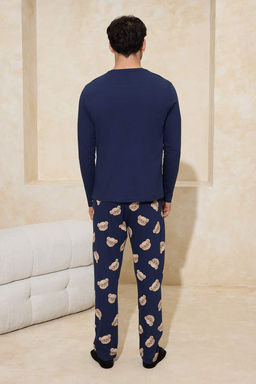 Yesil Regular Fit Ay?c?k Bask?l? %100 Pamuk Orme Pijama Tak?m? - Trendyolmilla фото 10