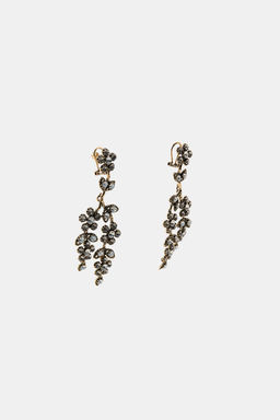 WATERFALL FLOWER JEWEL EARRINGS - Zara фото 3