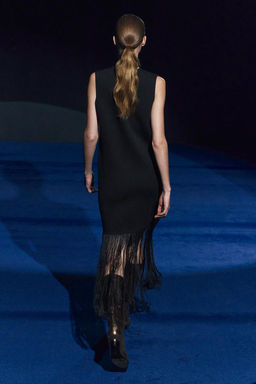 KNIT DRESS WITH FRINGING - Zara фото 3