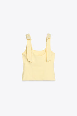 STRETCH TOP WITH BOWS - Zara фото 12