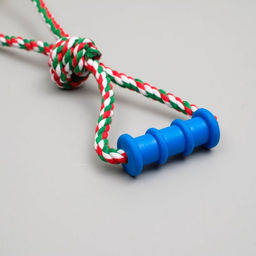 Игрушка канатная с жевательными элементами Шар с 1 ручкой, до 36 см, разноцветная - Пижон фото 2
