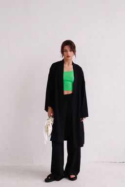 9536 Костюм из кимоно и брюк-палаццо чёрный - Martichelli фото 21