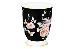 Кружка 300 мл 12*8,5*10,5 см Певчие птички на черном на ножке NEW BONE CHINA - Elan gallery фото 8