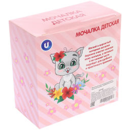 Цена за 3 шт. Мочалка детская полипропиленовая в красочной коробке "KARAPPPUZ House", цвет красный, d - 10см,30гр