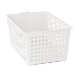 Цена за 2 шт. Корзина для хранения с ручкой (белый) М8973
