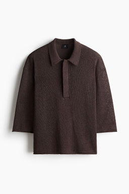 Polo en punto vaporoso Loose Fit