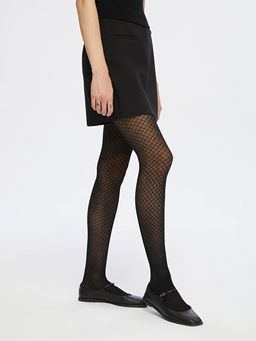 20 Denye Desenli Kad?n K?lotlu ?orap