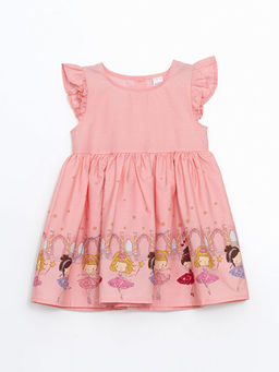 Bisiklet Yaka ?izgili K?z ?ocuk Elbise