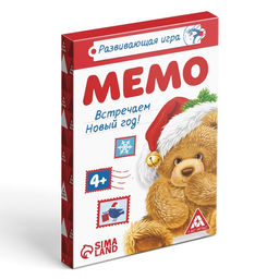 Настольная игра Мемо. Встречаем Новый Год!, новогодняя, 28 карт, 4+