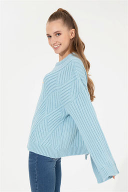 Женский синий трикотажный свитер - U.s. polo assn фото 9