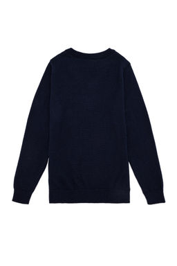 U. S. Polo Assn Темно-синий трикотажный свитер с круглым вырезом для мальчика - U.s. polo assn фото 5