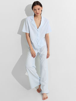 Комплект женский домашний голубой в полоску - Mark formelle фото 6
