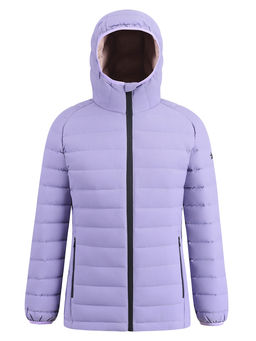 Куртка женская стёганая с капюшоном с графеновой подкладкой сиреневого цвета 9624_1Sn