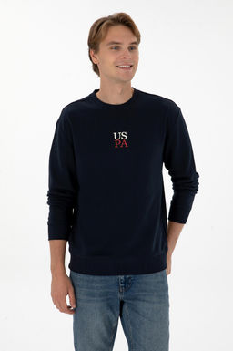 Erkek Lacivert Basic Sweatshirt Sepette S_rpriz _ndirim