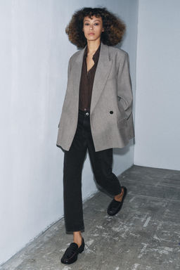 ZW COLLECTION MID-WAIST FULL LENGTH JEANS - Zara фото 4