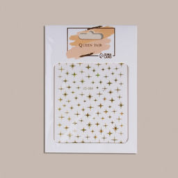 Цена за 2 шт. Наклейки для ногтей Звезда, объёмные, фольгированные, цвет золотистый - Qf фото 5