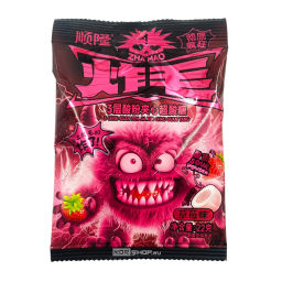 Суперкислые трехслойные конфеты с клубничным вкусом ShunLong, Китай, 22 г