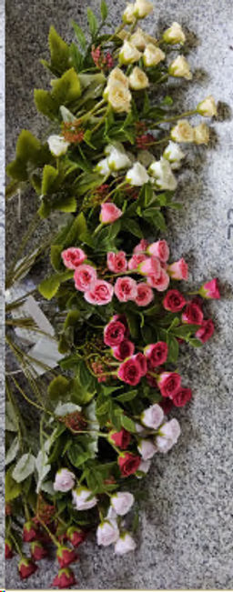 Цветок искусственный Роза кустовая 33 см / 149NA-48 /уп 2/200/600/