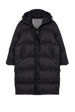 Siyah Oversize Kaz Tuylu Su Iticili Uzun Sisme Mont TWOAW25MO00103 - Trendyolmilla фото 6