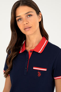 Футболка U.S. Polo Assn хлопок с эластаном тёмно-синяя  фото 9
