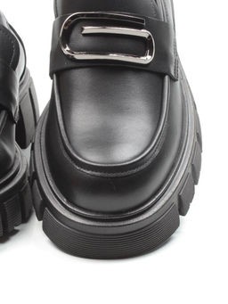 03-C1821-1 BLACK Лоферы женские (натуральная кожа)