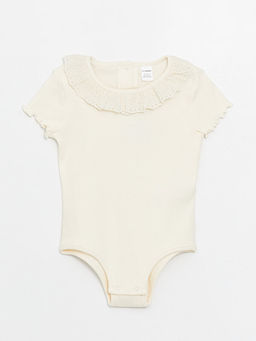 Bisiklet Yaka K?sa Kollu ??t??tl? K?z Bebek Ti??rt