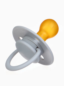 Соски-пустышки, от 6 мес., латекс, классические, в контейнере, набор из 2 шт., серый/серо-синий, M&B