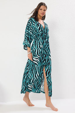 Yesil Dokuma Buzgulu Maxi Plaj Elbise TBESS25EL00083 - Trendyolmilla фото 5