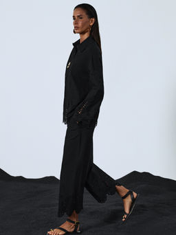 Брюки-кюлоты из хлопка с вышивкой / Zarina  фото 2