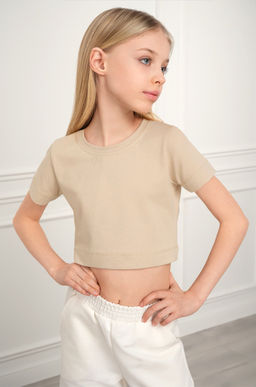 Укороченная футболка для девочки Happyfox