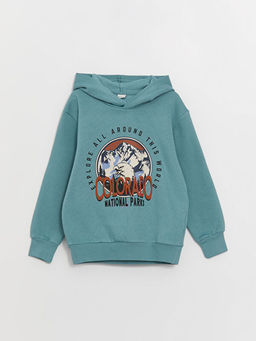 Rahat Kal?p Bask?l? Erkek ?ocuk Hoodie