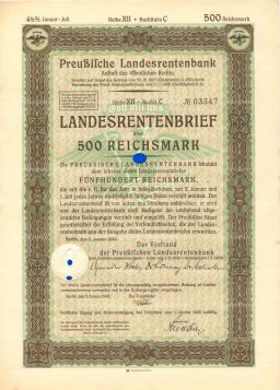 Облигация 500 марок 1940 года Германия