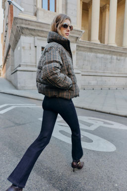 CHECK QUILTED ANORAK - Zara фото 13