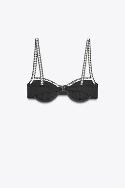 CONTRAST UNDERWIRED BIKINI TOP - Zara фото 3