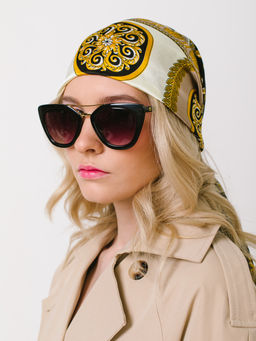 Большой, мягкий, тонкий и очень нежный двусторонний палантин с рисунком. - Tantino фото 6